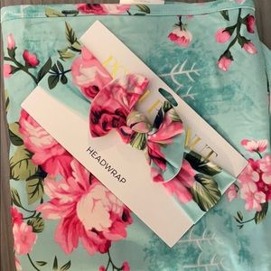 Posh Peanut Head-wrap, Robe, and Swaddle